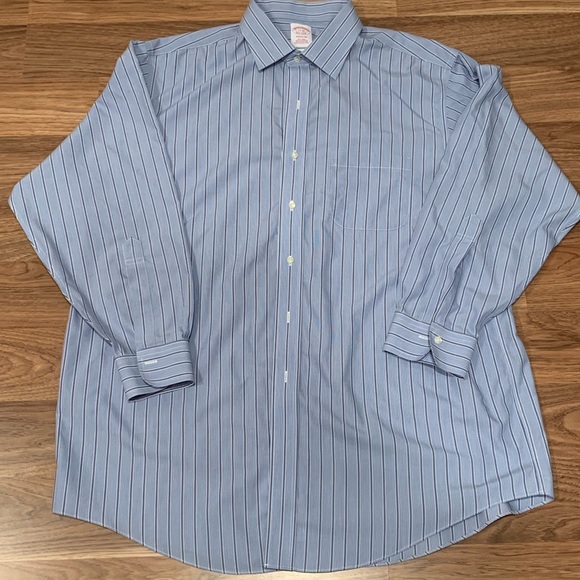 Brooks Brothers Madison L/S Striped Dress Shirt XL - Picture 2 of 5